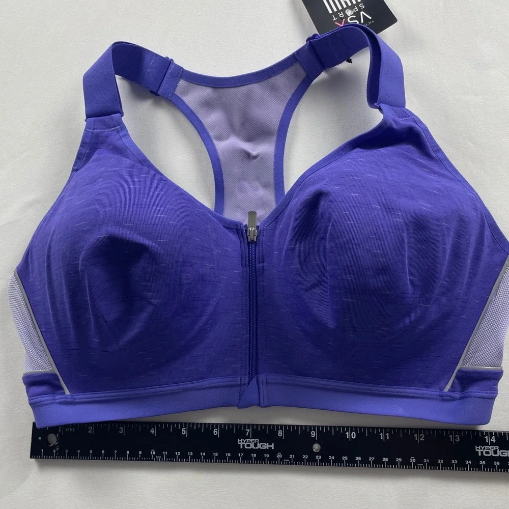 Victoria's Secret VSX Sport Incredible Front-Close Sports Bra Purple 38D NEW